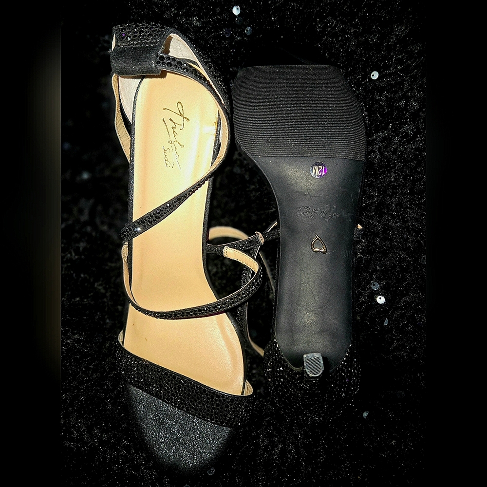 Unused Vintage Black On Black Rhinestone Embelish… - image 3